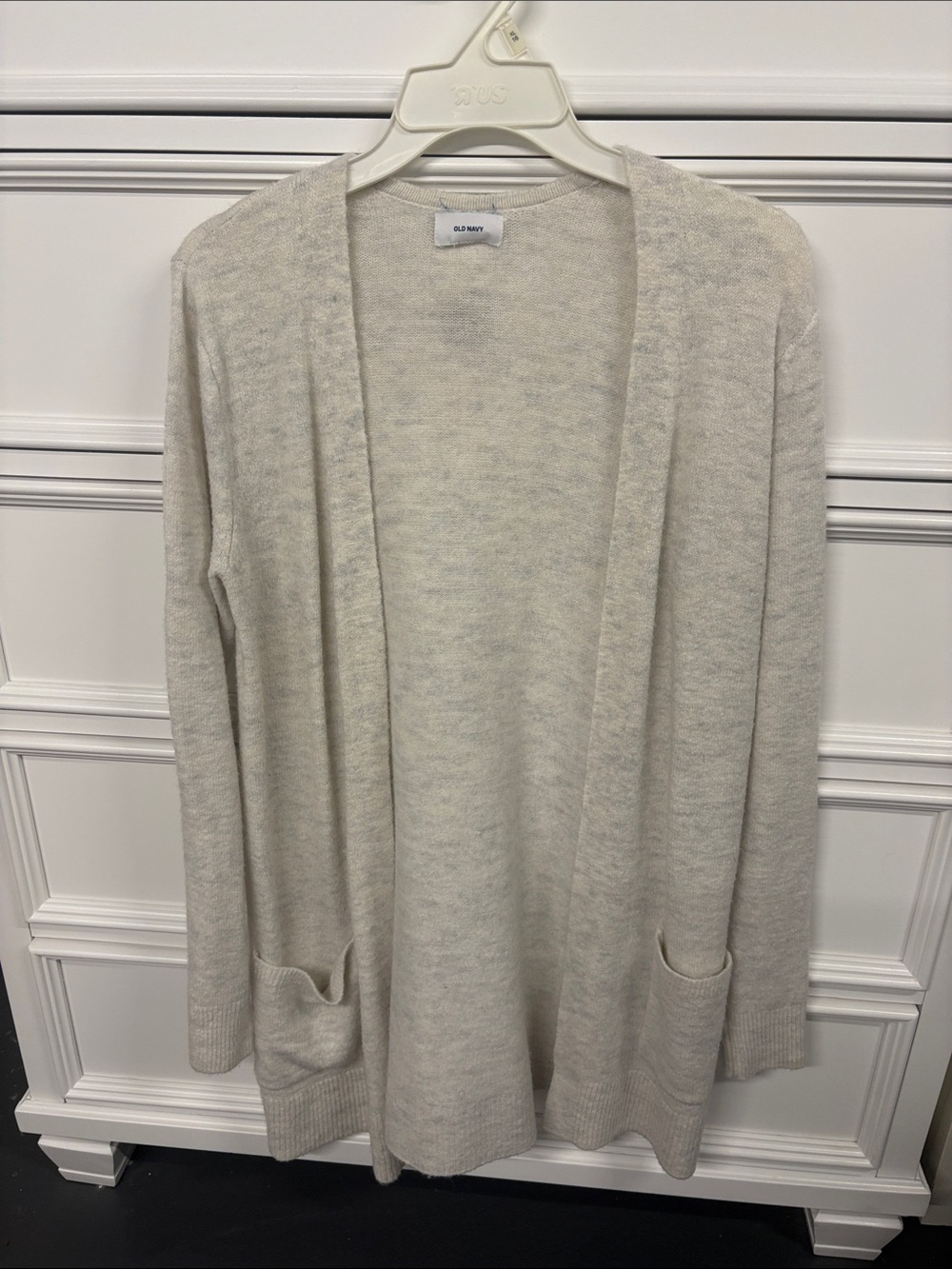 Old Navy Light Cream Open-Front Pocket Cardigan